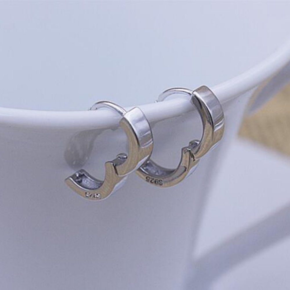 NEW 925 Sterling Silver Small Round Hoop Earrings - Picture 10 of 12